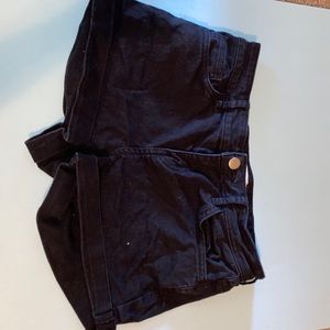 All black jean shorts size 4 from H&M